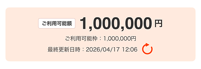 ワケタラ 利用可能額 100万円